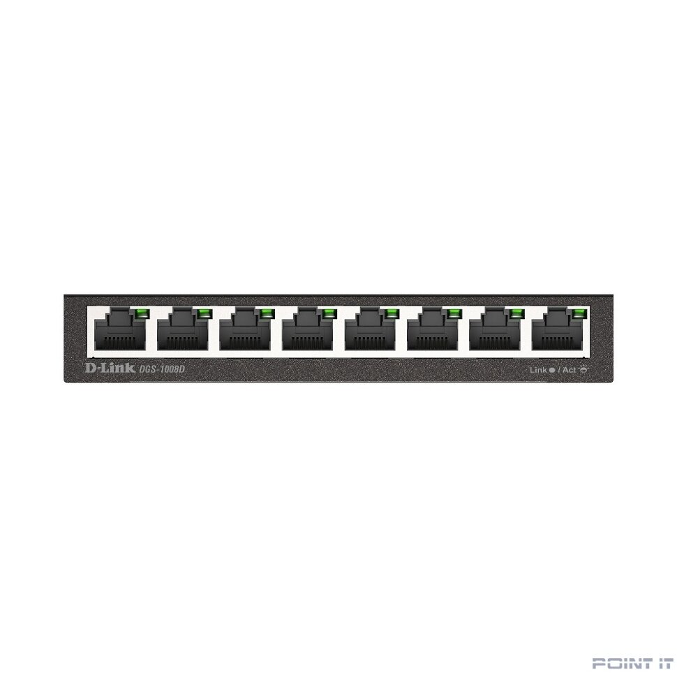 D-Link DGS-1008D/R1A Неуправляемый коммутатор с 8 портами 10/100/1000Base-T