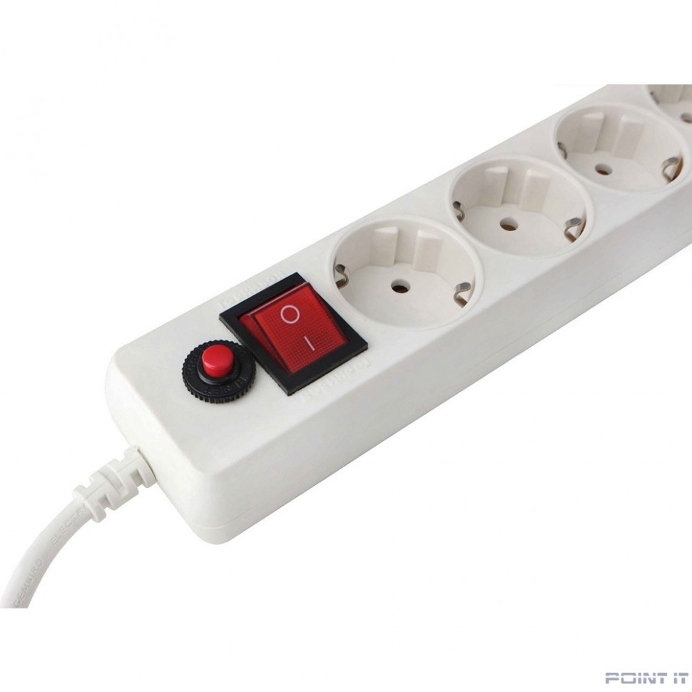 Гарнизон Сетевой фильтр EHLW-1 10А 1.8м 5 розеток белый (21214)