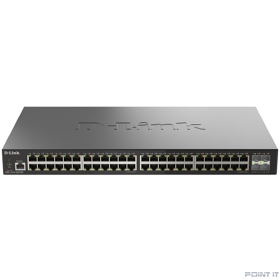 D-Link DGS-1210-52X/ME/C1A Управляемый L2 коммутатор с 48 портами 10/100/1000Base-T и 4 портами 10GBase-X SFP+