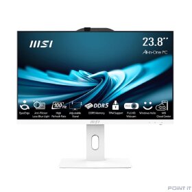 MSI Pro AP242P 14M AIO [9S6-AE0622-846] White 23.8" {FHD  Non-touch  i5-14400 (2.5GHz)/ 8Gb DDR5(1x8Gb)/ 512Gb SSD/Intel UHD/WirelessKB&amp;mouse/NoOS}