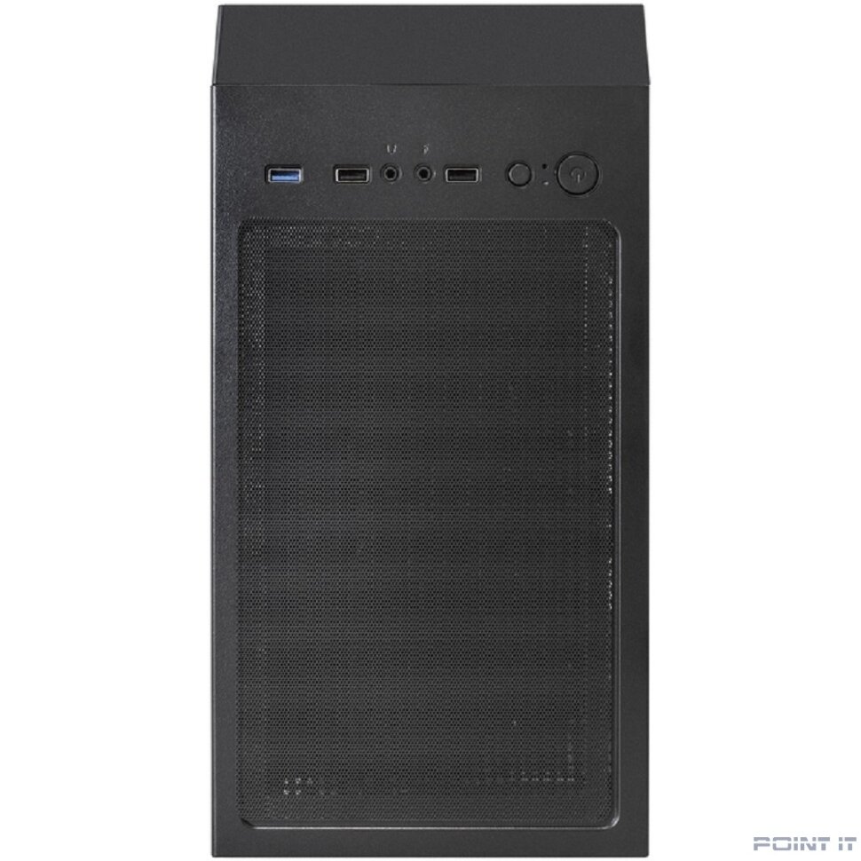 Exegate EX293018RUS Корпус Miditower ExeGate EVO-8243-NPX600 (ATX, БП 600NPX с вент 12 см, 2*USB+1*USB3.0, черный, 3 вент. с RGB подсветкой, боковая панель - закаленное стекло)