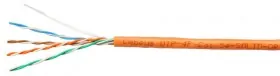 Кабель LC UTP4 cat.5е, одножильный / 305м / Cu / FRLS (Flame retardant low smoke) - малодымный, не поддерживающий горение, оранжевый
