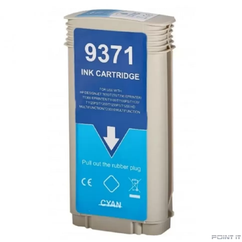 Струйный картридж NV Print 72 (NV-C9371A) Cyan для HP DesignJet T1100, T1120, T1200, T1300, T610, T620, T770, T790, T2300, T795 (130 мл)