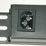 Блок розеток 19", 16А, 8 розеток, без шнура, выключатель, корпус металл, чёрный
