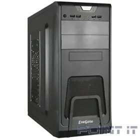 Exegate EX278391RUS Корпус Miditower Exegate CP-603 Black, ATX, &lt;CP400W, 80mm&gt;, 2*USB+2*USB3.0, Audio