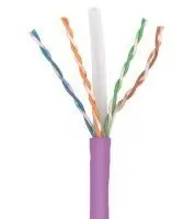 Кабель F/UTP4 (FTP4) cat.6 NETKO /4 пары 23 AWG BC/ 305м / с крестовиной/ нг(А)-HF LSZH - малодымный, не содержащий галогенов; фиолетовый; одножильный