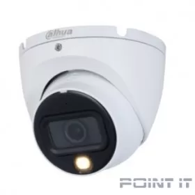DAHUA DH-HAC-HDW1500TLMP-IL-A-0360B-S2 Уличная турельная HDCVI-видеокамера с интеллектуальной двойной подсветкой 5Мп, объектив 3.6мм, ИК 20м, LED 20м, IP67, корпус: металл