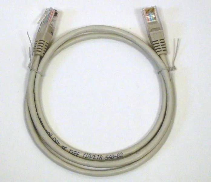 Патч-корд Technolink UTP4 cat.5е, 1.0м, CCA, серый