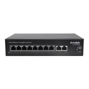 AN-S10P8GA - 10-портовый 1000 Мбит/с коммутатор с PoE+ до 120Вт