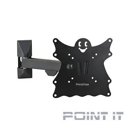 Kromax CASPER-203 black, Кр. стал. наст. для TV 20"-43", max 30 кг, 4 ст св., нак. +5°-15°, пов. 90°, от ст. 57-307 мм, max VESA 200x200 мм.