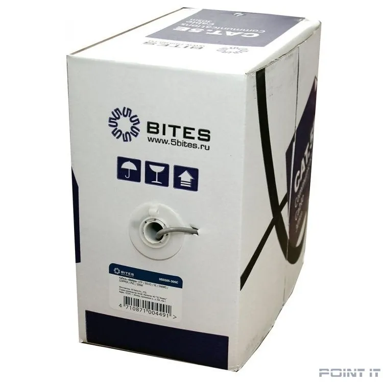 5bites US5505-305C Кабель UTP / SOLID / 5E / 24AWG / COPPER / PVC / 305M