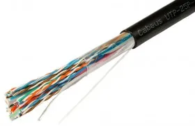 Кабель LC FTP25 cat.3, 305м, 0,40мм, наружный, черный