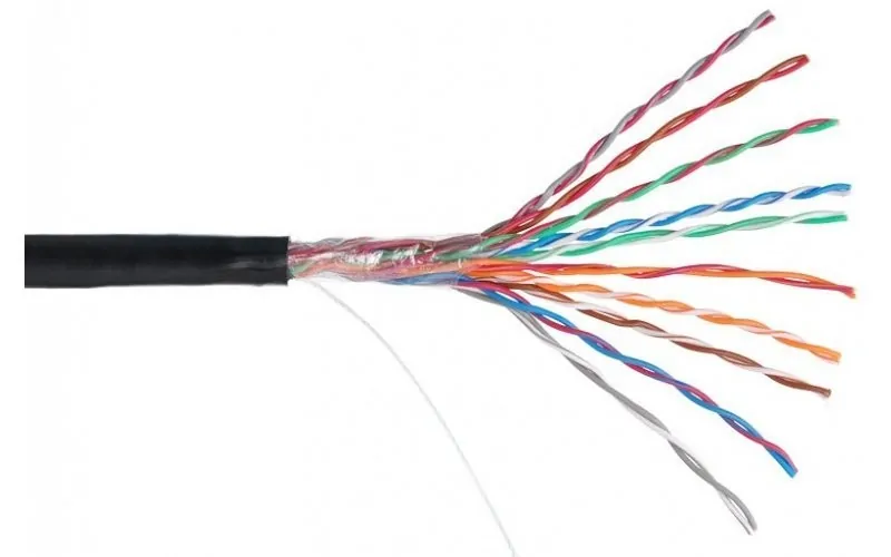 Кабель LC UTP10 cat.3, 305м, 0,40мм, наружный, черный