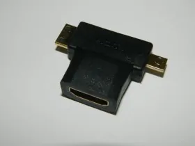 Переходник гнездо HDMI - штекер micro+mini HDMI, dual link, Netko