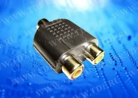 Переходник гнездо RCA - 2 гнезда RCA, Netko