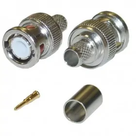 Коннектор BNC для RG-6/SAT-703, цинк/медь, для обжимного инструмента, Netko