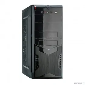 Exegate EX280385RUS Корпус Miditower Exegate CP-604 Black, ATX, &lt;без БП&gt;, 2*USB, Audio