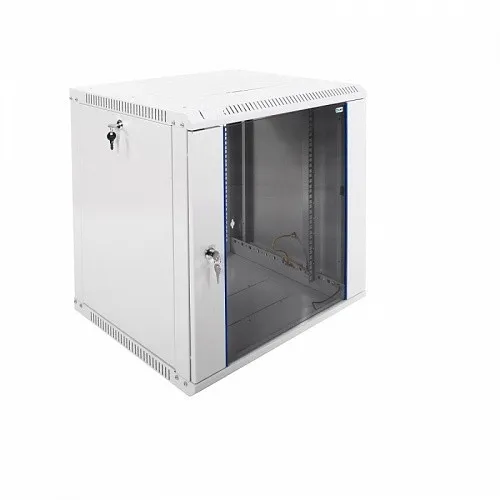 Шкаф телекоммуникационный настенный разборный ЭКОНОМ 12U (600x520) дверь стекло