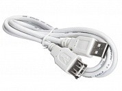 Кабель шт.USB A - гн.USB A 2.0 (1,0м), белый, NETKO Optima