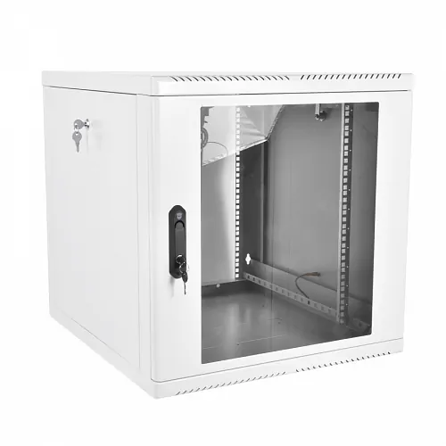 Шкаф телекоммуникационный настенный разборный 12U (600x520), съёмные стенки, дверь стекло