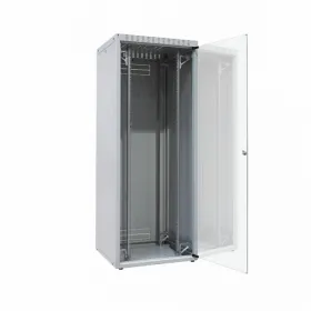  					Шкаф напольный 19, 47U, 2186х800х1000мм (ВхШхГ), дверь стеклянная с одноточечным замком, сзади укороч. дверь + фальшпанель 3U с щеточным вводом, без 				 