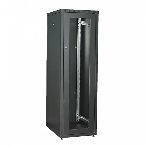 ITK Шкаф LINEA E 42U 600х800мм двери 2шт стек. и метал. чер.