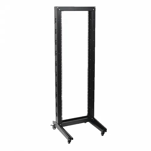 ITK 19 однорамная стойка, 37U, 600x600, на роликах, черная