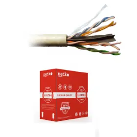 Кабель U/UTP4 cat.6 NETKO /4 пары 23 AWG BC / 305м / одножильный, неэкранированный с крестовиной, 305м &quot;СКС&quot;, FLUKE TEST