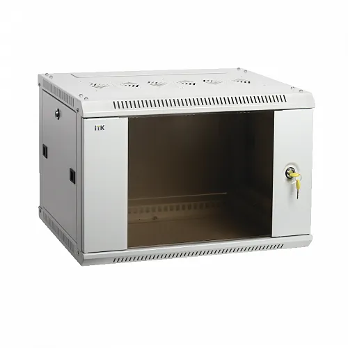 ITK Шкаф LINEA W 9U 600x450 мм дверь стекло, RAL7035