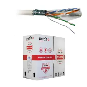 Кабель F/UTP4 (FTP4 ) cat.5e NETKO /4 пары 24 AWG BC / одножильный / экранированный / 305м / серый &quot;СКС&quot;, FLUKE TEST