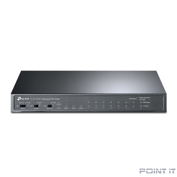 TP-Link TL-SL1311MP Настольный коммутатор на 8 PoE+ портов 10/100 Мбит/с и 3 гигабитных порта
