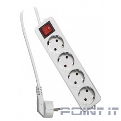 Гарнизон Сетевой фильтр  ELB-G4-W-5, 4 евророзетки с выключателем и заземлением, допустимый ток 16А, длина 5м.