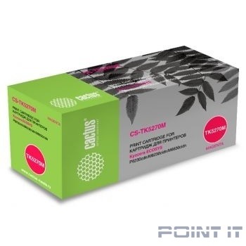 Cactus TK-5270M Картридж CS-TK5270M для Kyocera Ecosys P6230cdn/M6230cidn/M6630cidn, пурпурный (6000стр.)