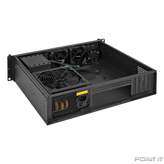 Exegate EX295925RUS Серверный корпус ExeGate Pro 2U380-03 <RM 19", высота 2U, глубина 380, БП 600RADS, USB3.0>