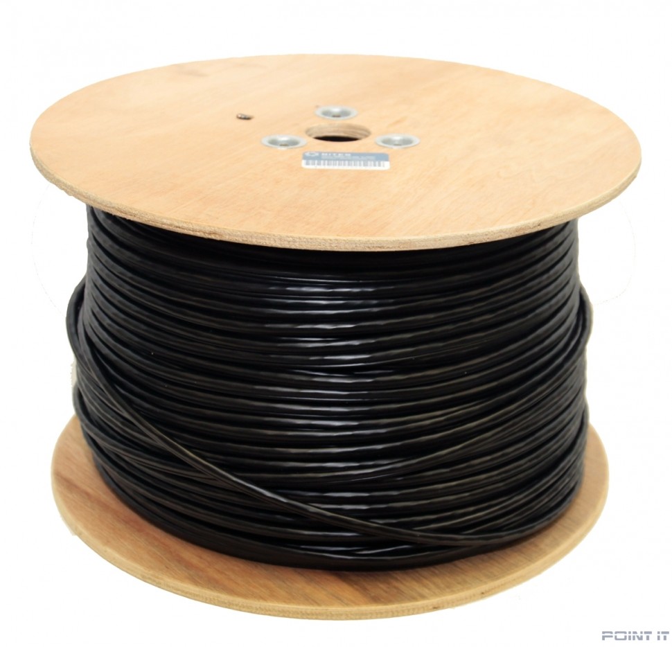 5bites Кабель US5505-305CPE-M витая пара UTP/SOLID/5E/24AWG/COPPER/PE+PVC/BLACK/OUTDOOR/MESSENGER/DRUM/305M
