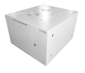 Шкаф настенный 6U серия DUO (600х550х370), 2-х секционный, откидной, передняя дверь металл, собранный, серый Netko