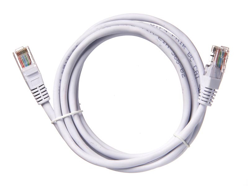 Патч-корд Technolink UTP4 cat 5e, 2,0м, ВС, LSZH, белый, литой коннектор