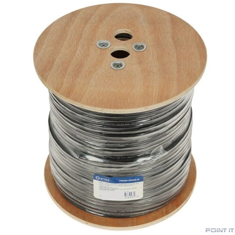 5bites Кабель FS5500-305APE-M витая пара FTP/SOLID/5E/CCAG/PE/BLACK/OUTDOOR/MESSENGER/DRUM/305M