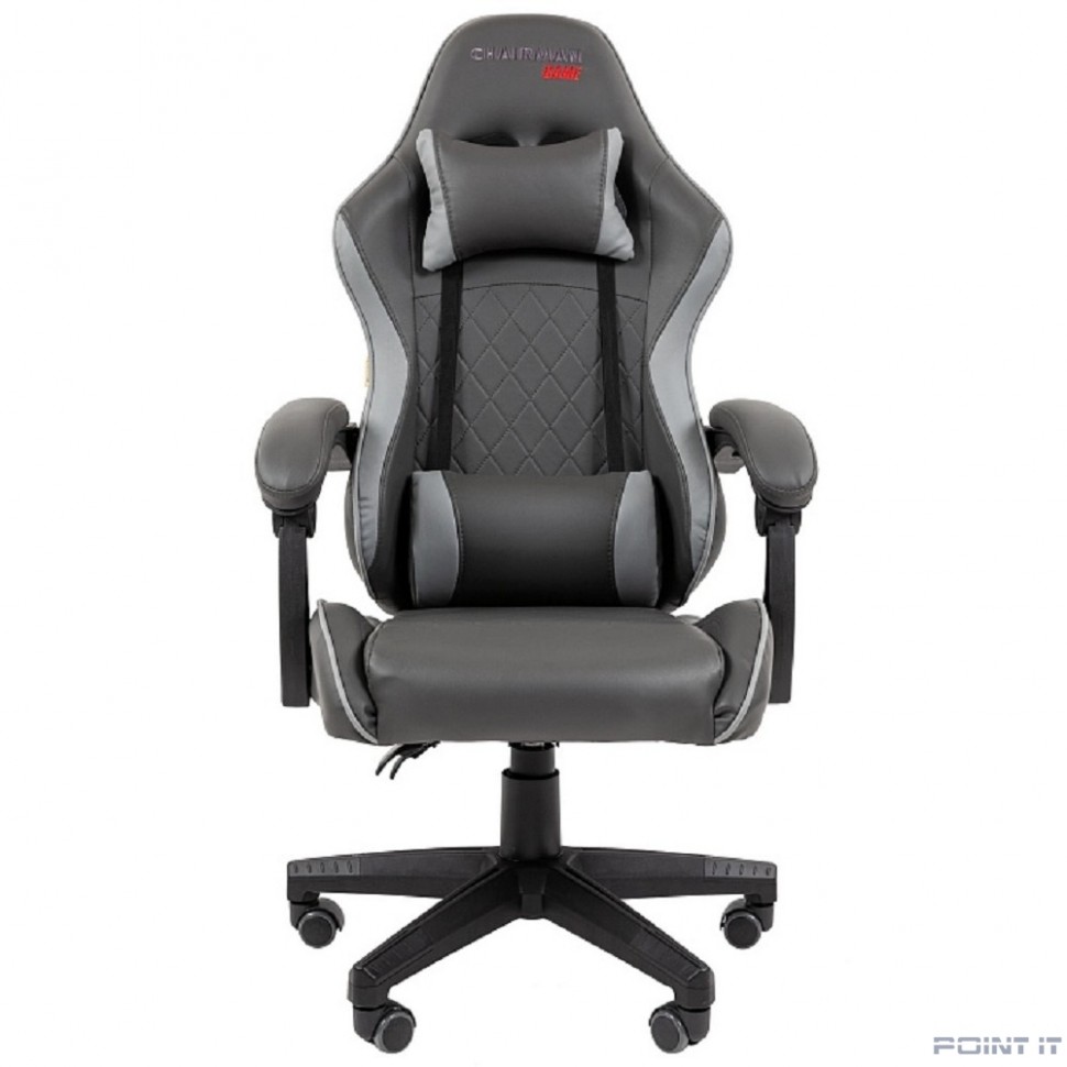 Офисное кресло Chairman CH28 экокожа, черно-серый (7162899)