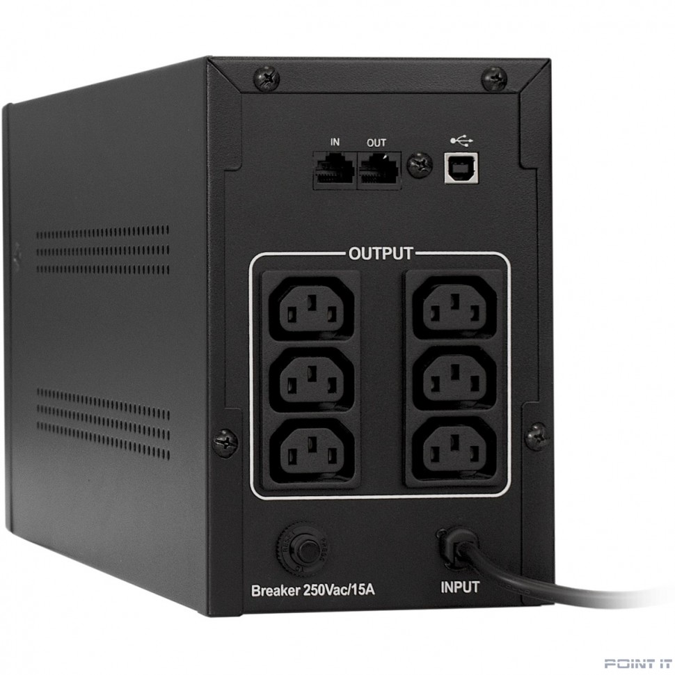 Exegate EP285517RUS ИБП ExeGate SpecialPro Smart LLB-2000.LCD.AVR.C13.RJ.USB <2000VA/1200W, LCD, AVR, 6*IEC-C13, RJ45/11, USB, Black>