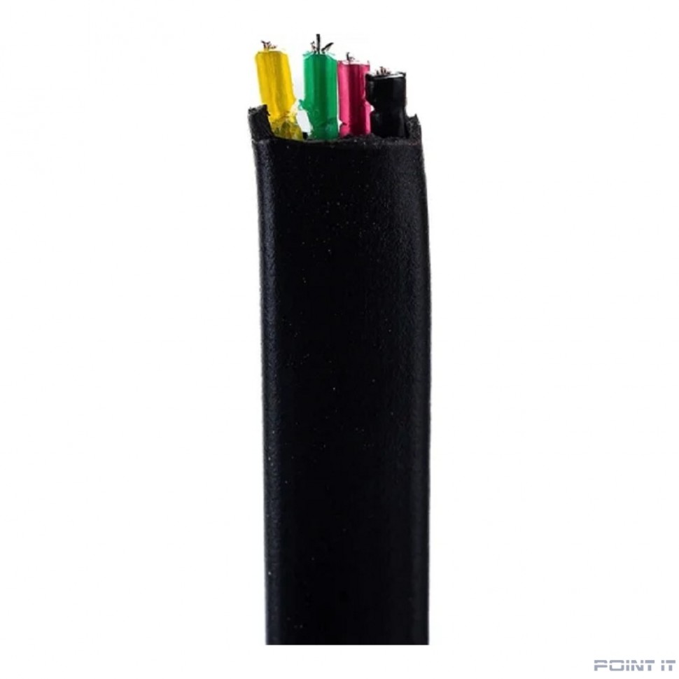 Gembird Кабель телефонный 100м (4-х жильный, 2 пары, плоский) черный