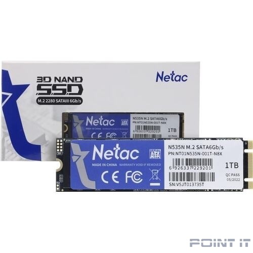 Накопитель SSD Netac SATA III 1Tb NT01N535N-001T-N8X N535N M.2 2280