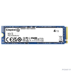 Kingston SSD NV3, 4000GB, M.2(22x80mm), NVMe, PCIe 4.0 x4, SNV3S/4000G