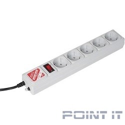 PowerCube Фильтр B, 1.9м , 5 розеток (SPG-B-6), серый