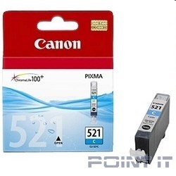 Canon CLI-521C 2934B004 Картридж для Pixma iP3600, 4600, MP540 ,MP620, MP630, MP980, голубой, 535стр.