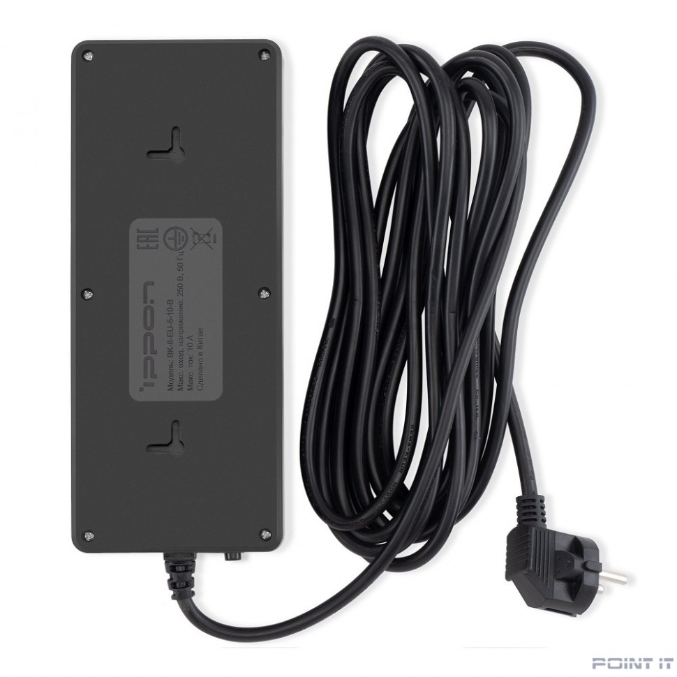 IPPON Сетевой фильтр BK-8-EU-5-10-B, 5м, черный (1804819)