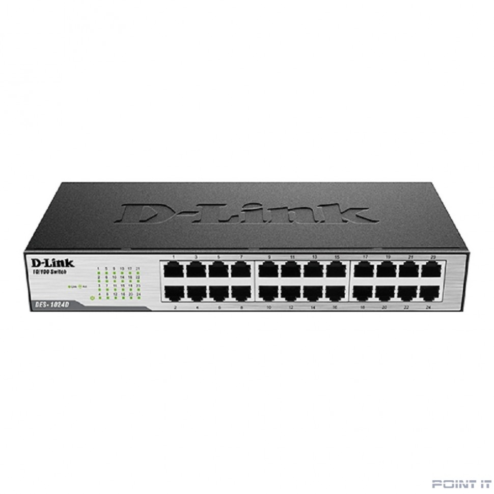 D-Link DES-1024D/H2A Неуправляемый коммутатор с 24 портами 10/100Base-TX