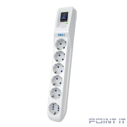 ZIS Сетевой фильтр Pilot L (GP)-10м {5 розеток + 1 в формате GP, до 7 потребителей} (арт. 175)