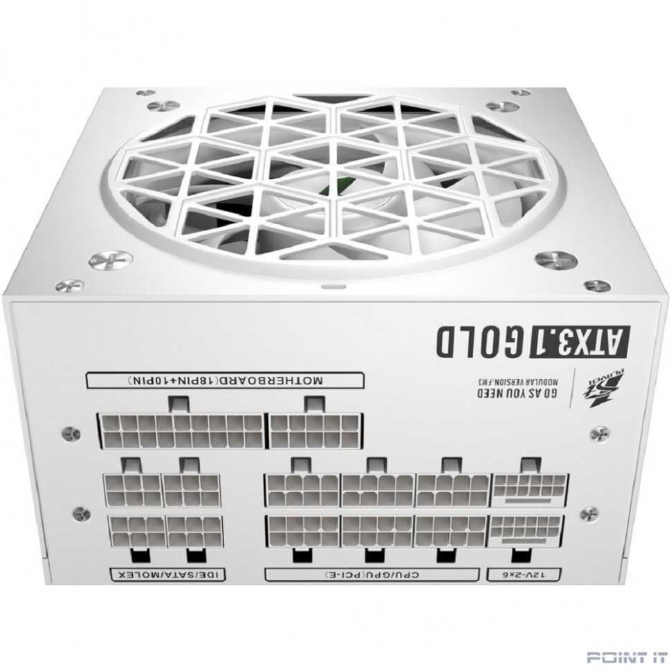 1STPLAYER NGDP GOLD 750W White / ATX 3.1, APFC, 80 PLUS Gold, LLC+DC-DC, full Japan solid-state caps, 120mm fan, full modular / HA-750BA4-WH