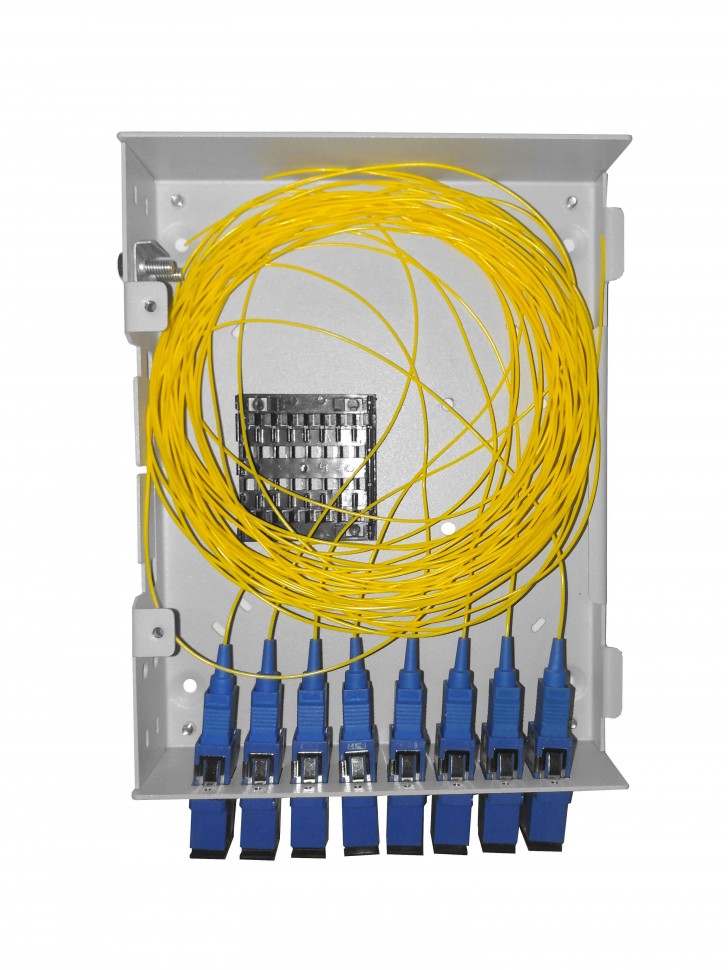 Кросс настенный оптический 8 SC SM, укомплектованный (компактный) микро